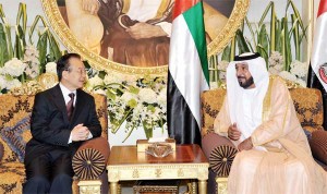 Shaikh Khalifa with Chinese Premier Wen Jiabao