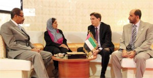 Sheikha Lubna discuss trade ties with German officials