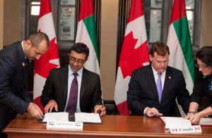 Sheikh Abdullah and John Baird Sign Peaceful Nuclear Energy Agreement