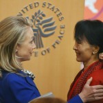 Suu Kyi meets Clinton