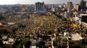 Huge Fatah Rally Staged in Gaza