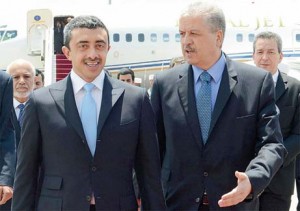 Sheikh Abdullah Discuss Ties with Algerian PM