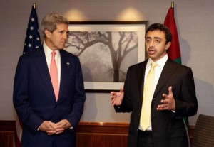 Sheikh Abdullah-Kerry Discuss Middle East Peace Process