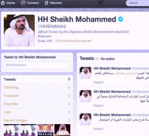 Sheikh Mohammed Crosses Twitter Milestone