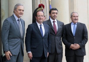Hollande Meets FM's of UAE, Saudi Arabia & Jordan