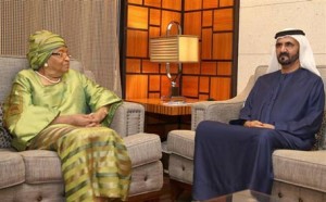 Sheikh Mohammed Receives President of Liberia