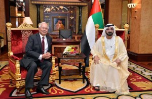Sheikh Mohammed receives Malaysian PM