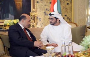 Sheikh Hamdan meets Palestinian Public Works Minister
