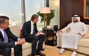 Sheikh Maktoum receives CEO of Ericsson Group