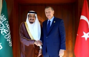 King Salman holds talks with Turkish PM