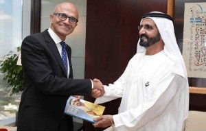 Sheikh Mohammed receives CEO of Microsoft