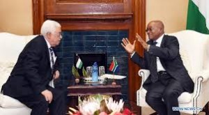  Palestinian president meets South African counterpart