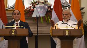  Indian PM hold talks with President Sisi