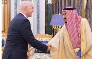 Saudi King receives FIFA President