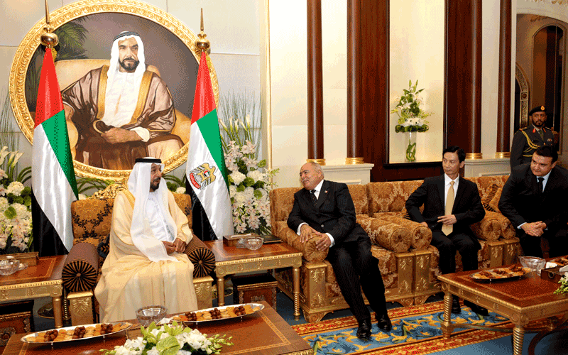 President Khalifa receives credentials of nine ambassadors