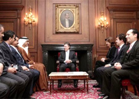 Sheikh Abdullah meets President & FM of Colombia