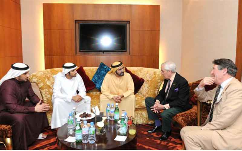 Sheikh Mohammed receives Trucial Oman Scouts