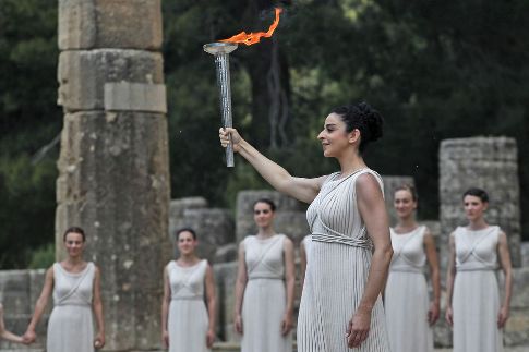 Olympic flame lit for London Games 2012