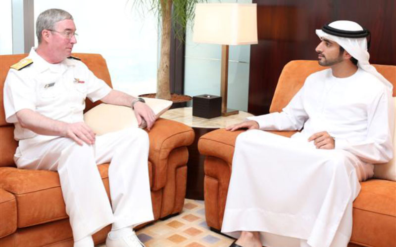 Sheikh Hamdan meets US Naval Commander