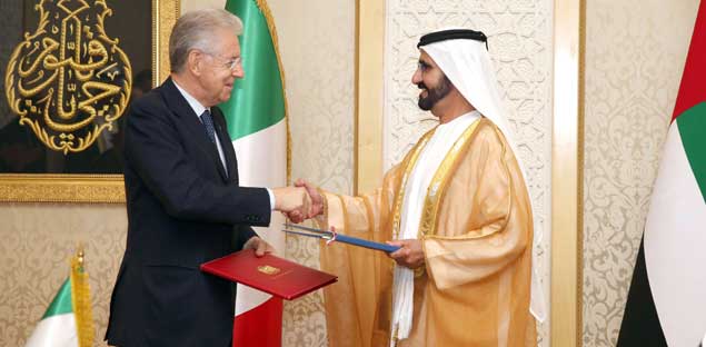 Sheikh Mohammed Receives Italian PM